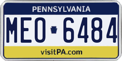 PA license plate MEO6484