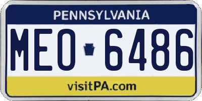 PA license plate MEO6486