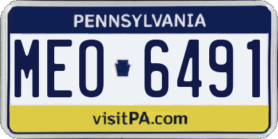 PA license plate MEO6491