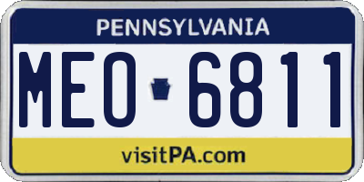 PA license plate MEO6811