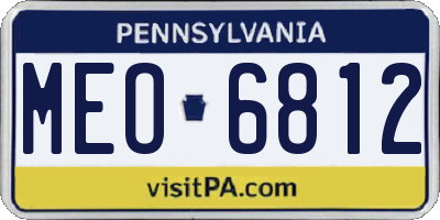 PA license plate MEO6812