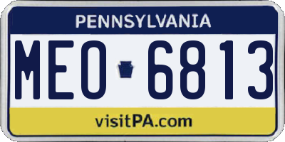 PA license plate MEO6813