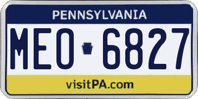 PA license plate MEO6827