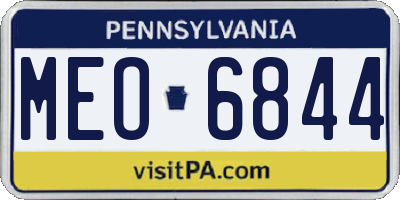 PA license plate MEO6844