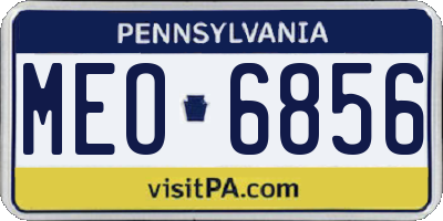 PA license plate MEO6856