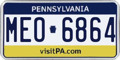 PA license plate MEO6864