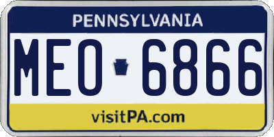 PA license plate MEO6866