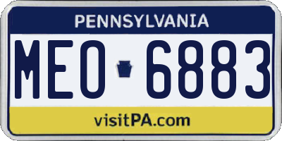PA license plate MEO6883