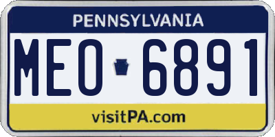 PA license plate MEO6891