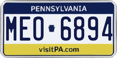 PA license plate MEO6894