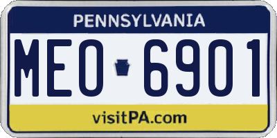 PA license plate MEO6901