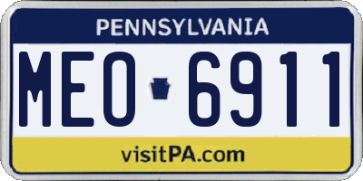 PA license plate MEO6911
