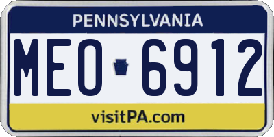 PA license plate MEO6912