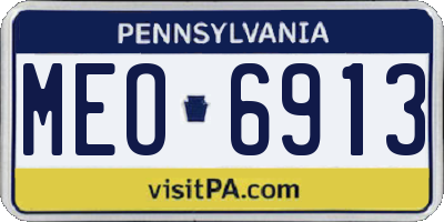 PA license plate MEO6913