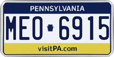 PA license plate MEO6915