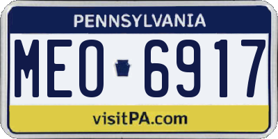 PA license plate MEO6917