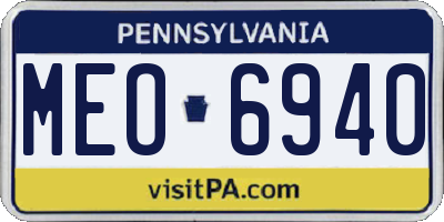 PA license plate MEO6940