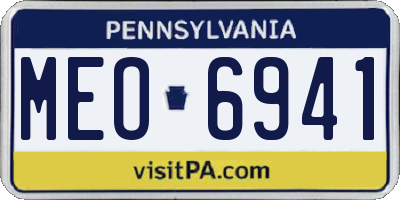 PA license plate MEO6941