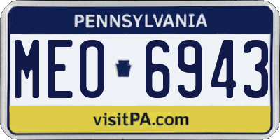 PA license plate MEO6943