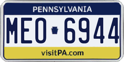 PA license plate MEO6944