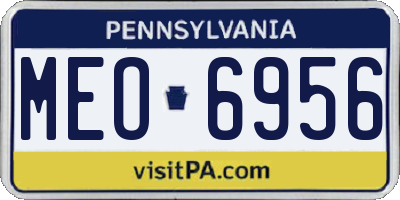 PA license plate MEO6956