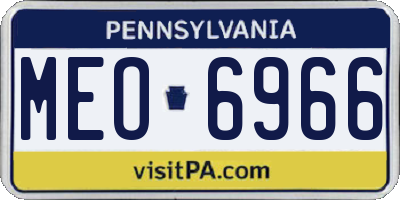 PA license plate MEO6966