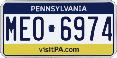 PA license plate MEO6974