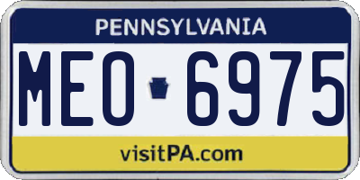 PA license plate MEO6975