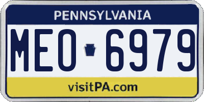 PA license plate MEO6979