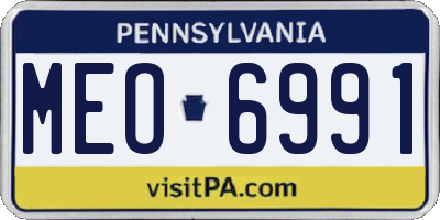 PA license plate MEO6991