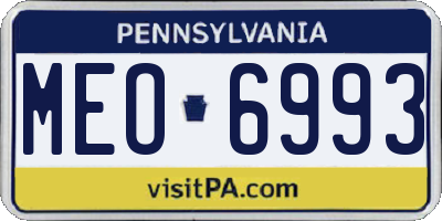 PA license plate MEO6993