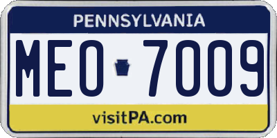PA license plate MEO7009