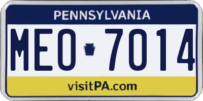 PA license plate MEO7014