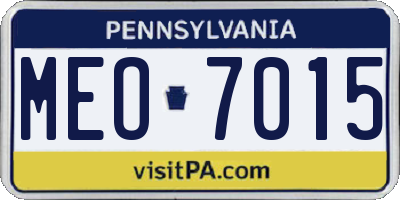PA license plate MEO7015