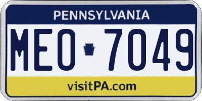 PA license plate MEO7049