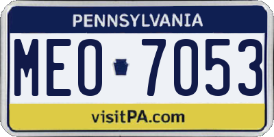 PA license plate MEO7053