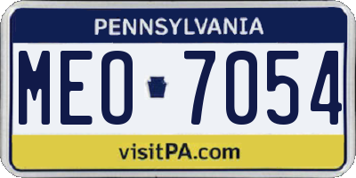 PA license plate MEO7054