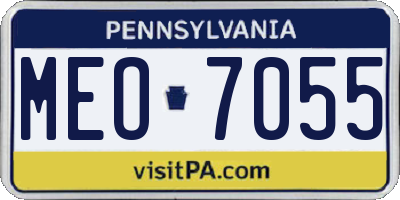 PA license plate MEO7055