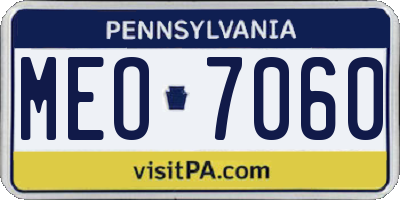 PA license plate MEO7060