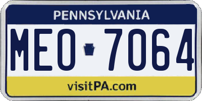 PA license plate MEO7064