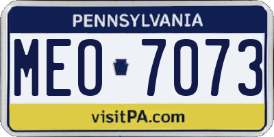 PA license plate MEO7073