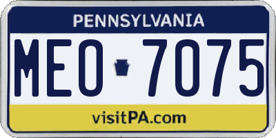 PA license plate MEO7075