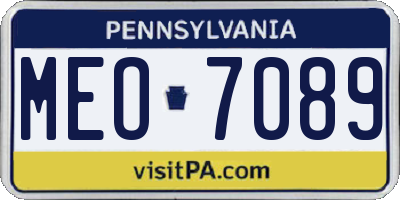 PA license plate MEO7089