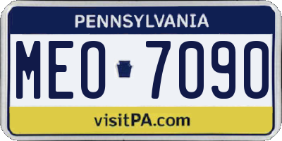 PA license plate MEO7090