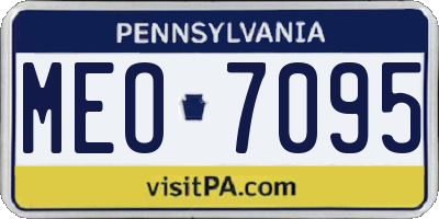 PA license plate MEO7095