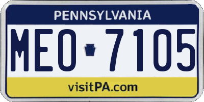 PA license plate MEO7105