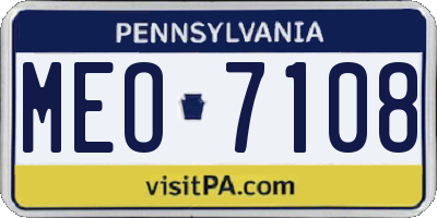 PA license plate MEO7108