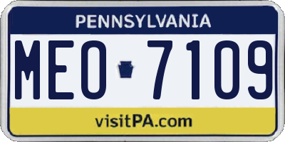 PA license plate MEO7109
