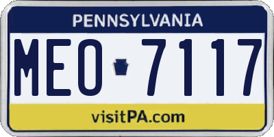 PA license plate MEO7117