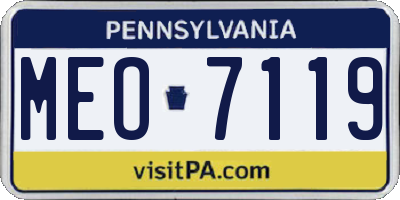 PA license plate MEO7119